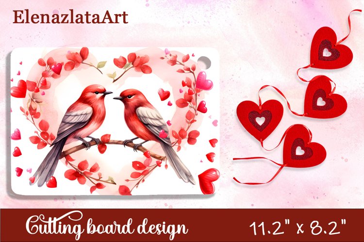 Valentine Day Cutting Board Sublimation Cutting board