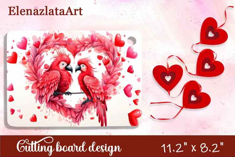 Valentine Day Cutting Board Sublimation Cutting board