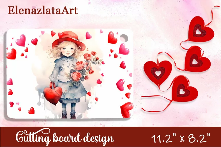 Valentine Day Cutting Board Sublimation Cutting board