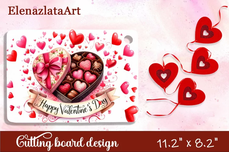 Valentine Day Cutting Board Sublimation Cutting board