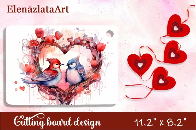 Valentine Day Cutting Board Sublimation Cutting board