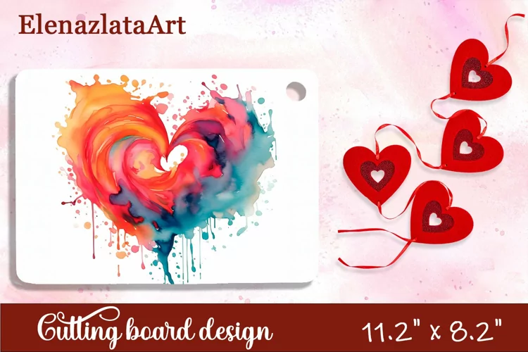 Valentine Day Cutting Board Sublimation Cutting board