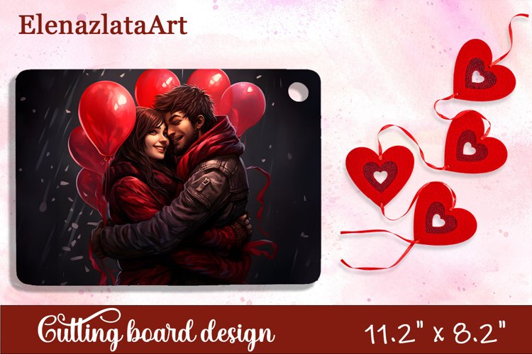 Romantic valentines day Cutting Board Sublimation