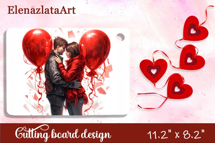 Romantic valentines day Cutting Board Sublimation