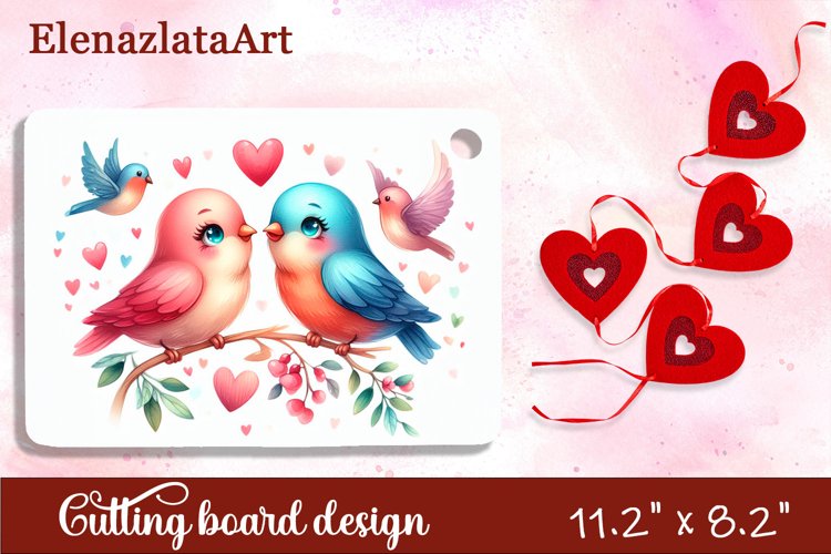 Valentine Day Cutting Board Sublimation Cutting board