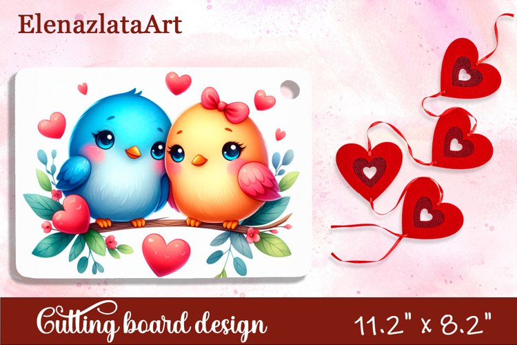 Valentine Day Cutting Board Sublimation Cutting board
