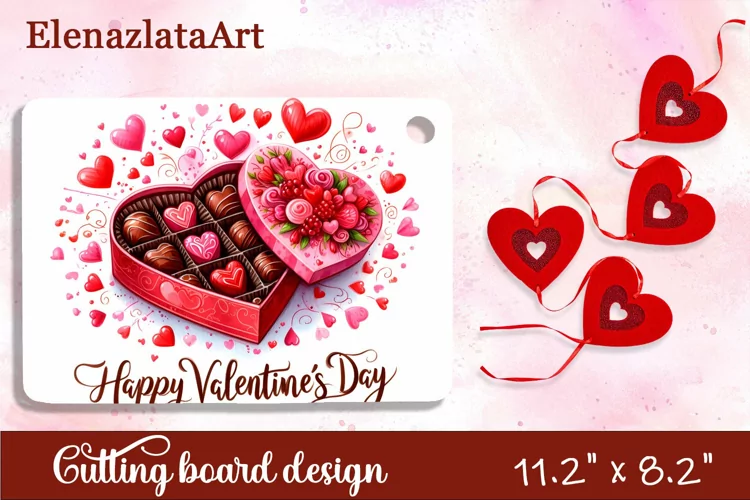 Valentine Day Cutting Board Sublimation Cutting board