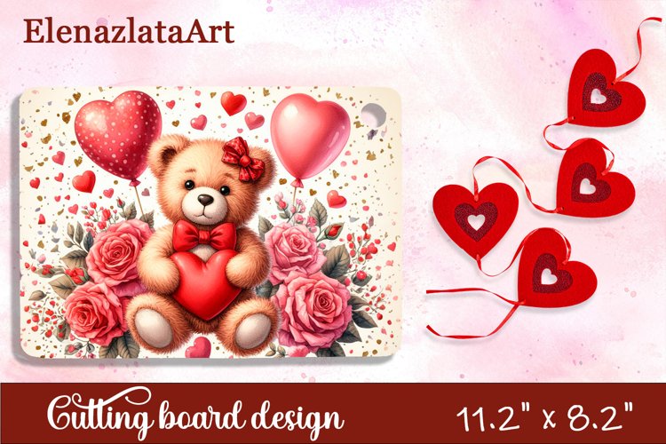 Valentine Day Cutting Board Sublimation Cutting board