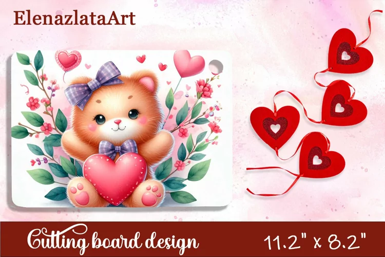 Valentine Day Cutting Board Sublimation Cutting board