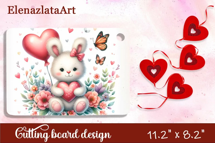 Valentine Day Cutting Board Sublimation Cutting board