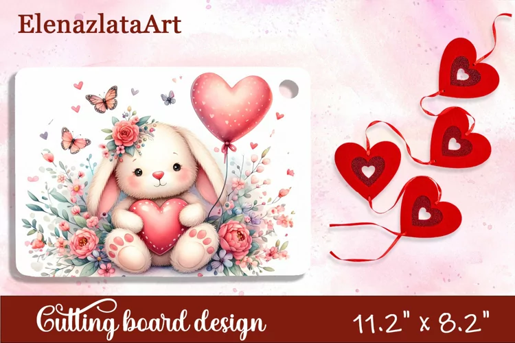 Valentine Day Cutting Board Sublimation Cutting board
