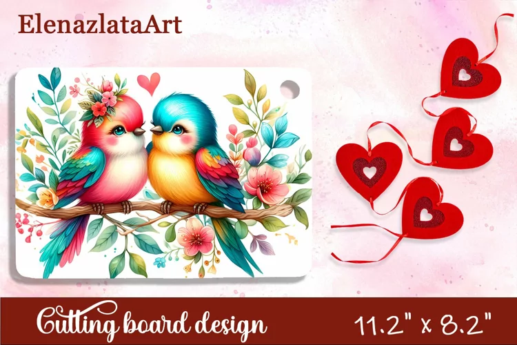 Valentine Day Cutting Board Sublimation Cutting board