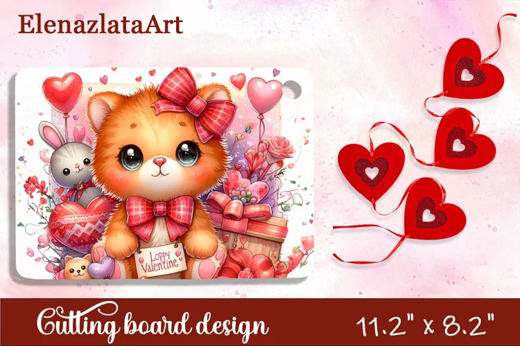 Valentine Day Cutting Board Sublimation Cutting board
