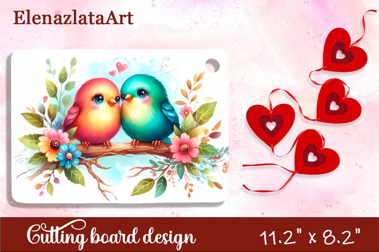 Valentine Day Cutting Board Sublimation Cutting board