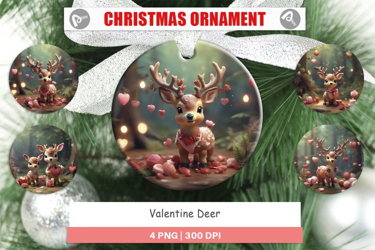 Christmas Ornaments Valentine Deer