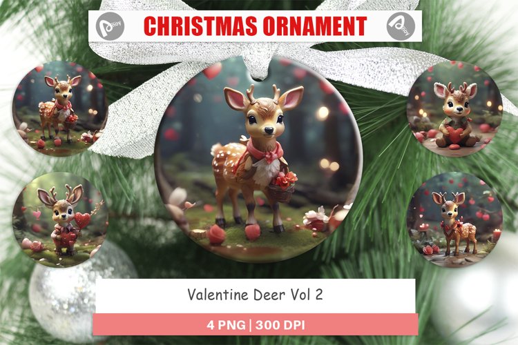 Christmas Ornaments Valentine Deer