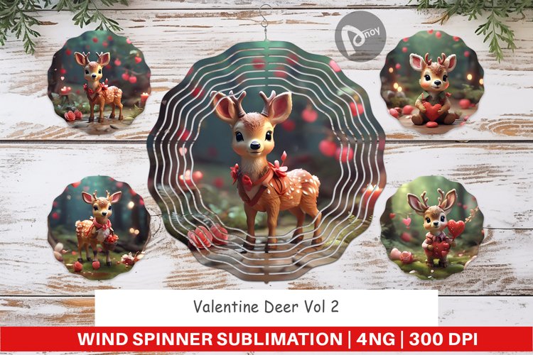 Wind Spinner Valentine Deer