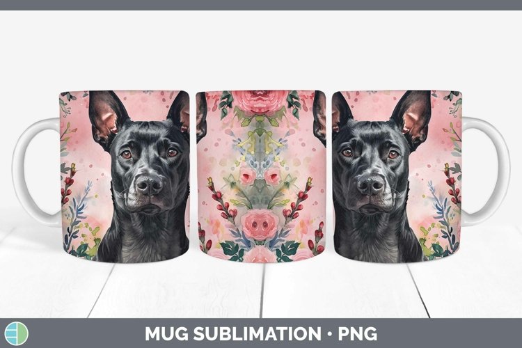 GorgeousValentine Dogs Mug Wrap design.