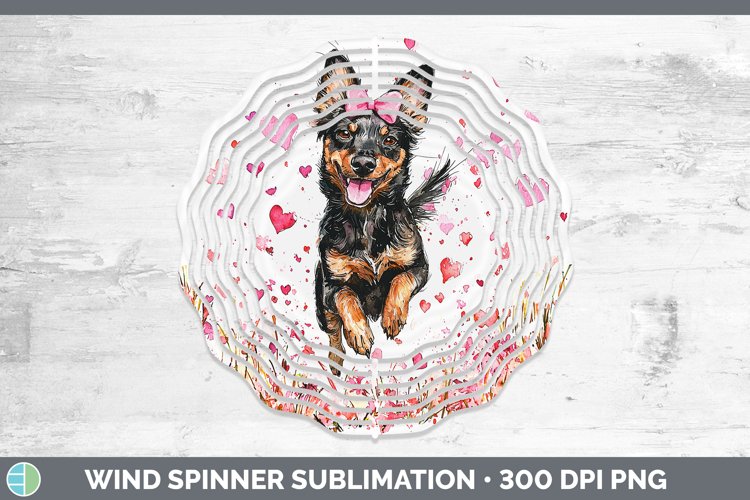 GorgeousValentine Dogs Wind Spinner design.