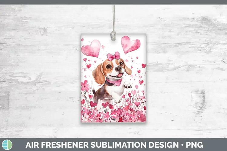 Valentine Dogs Beagle Air Freshener Sublimation Car Freshene
