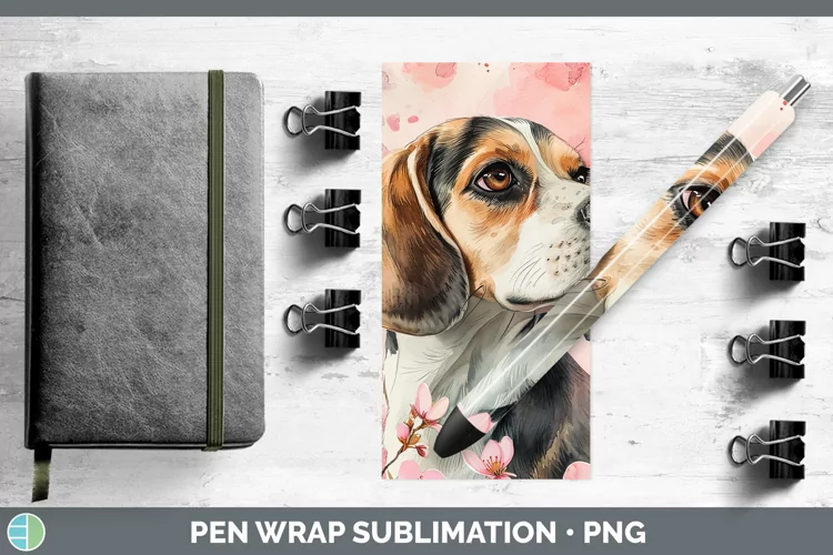 Valentine Dogs Beagle Pen Wrap Sublimation Pen Designs