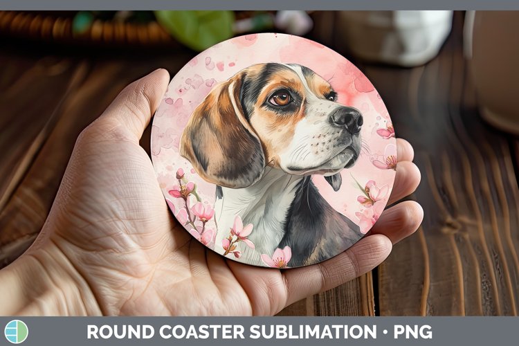 GorgeousValentine Dogs Round Coaster design.