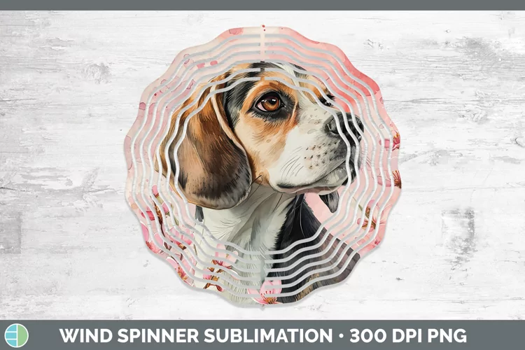 Valentine Dogs Beagle Wind Spinner Sublimation Spinner Desig