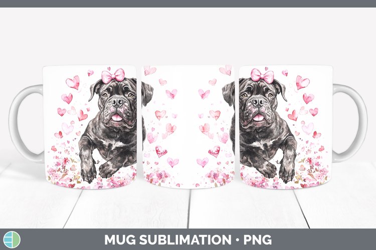 GorgeousValentine Dogs Mug Wrap design.