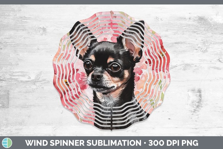 Valentine Dogs Chihuahua Wind Spinner Sublimation Spinner De