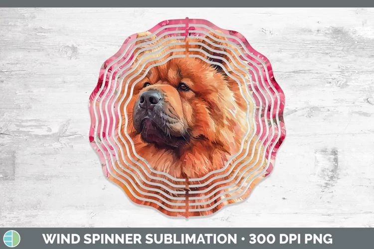 Valentine Dogs Chow Chow Wind Spinner Sublimation Spinner De
