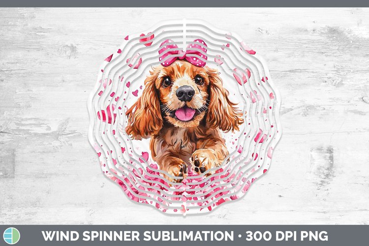 GorgeousValentine Dogs Wind Spinner design.