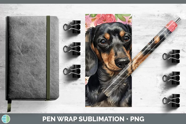 Valentine Dogs Dachshund Pen Wrap Sublimation Pen Designs