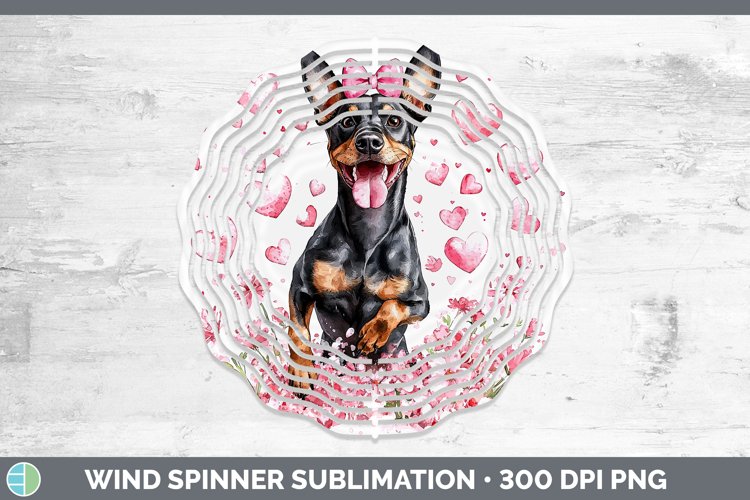 GorgeousValentine Dogs Wind Spinner design.