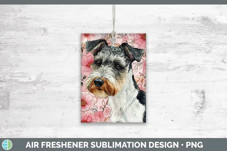 Valentine Dogs Fox Terrier Dog Air Freshener Sublimation Car
