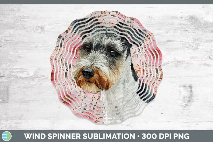 Valentine Dogs Fox Terrier Dog Wind Spinner Sublimation Spin