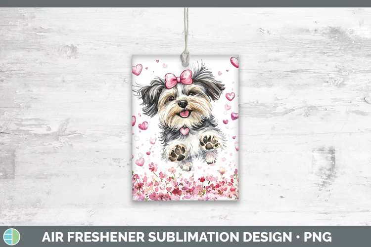 Valentine Dogs Lhasa Apso Air Freshener Sublimation Car Fres