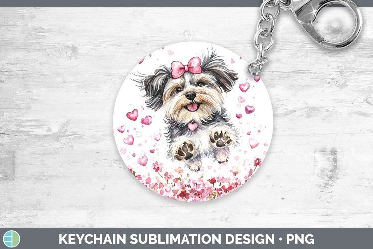 GorgeousValentine Dogs Keychain design.