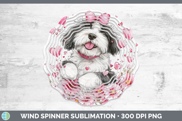 GorgeousValentine Dogs Wind Spinner design.