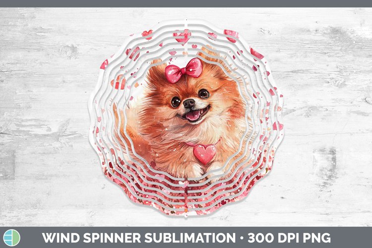 GorgeousValentine Dogs Wind Spinner design.