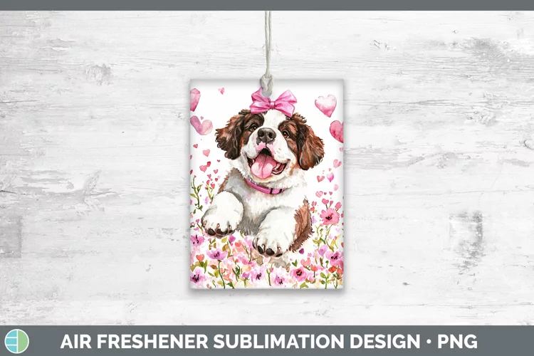 Valentine Dogs Saint Bernard Air Freshener Sublimation Car F