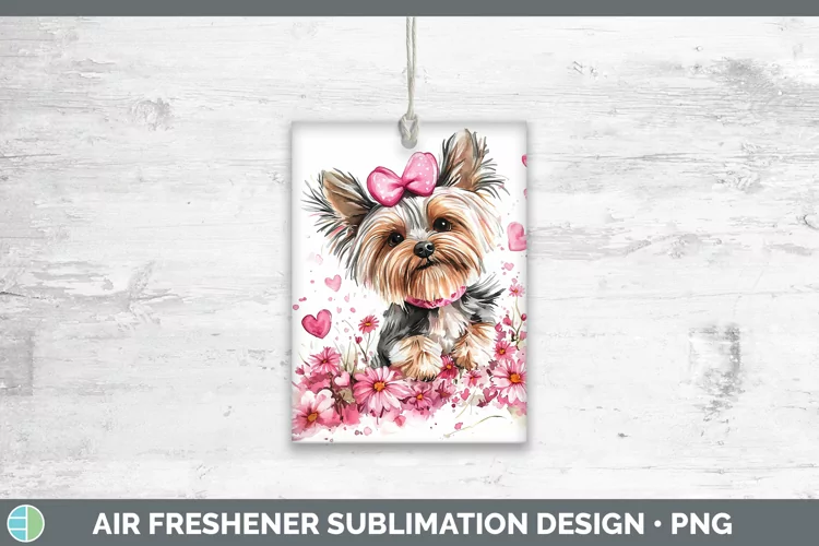 Valentine Dogs Yorkshire Terrier Air Freshener Sublimation C
