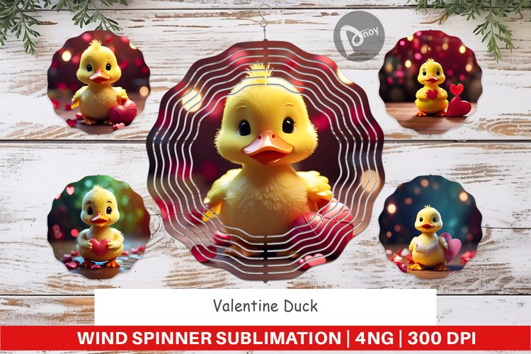 Wind Spinner Valentine Duck