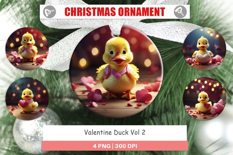 Christmas Ornaments Valentine Duck
