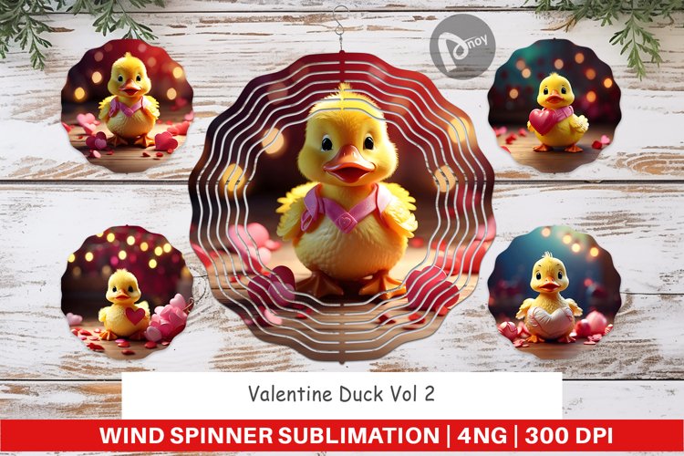 Wind Spinner Valentine Duck