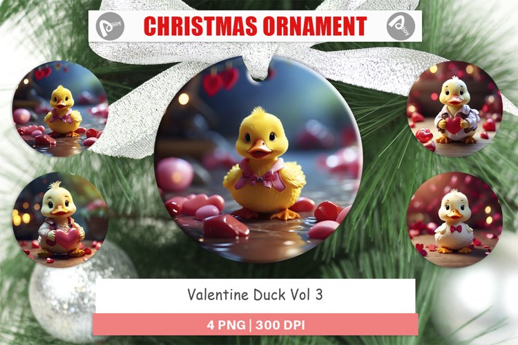 Christmas Ornaments Valentine Duck