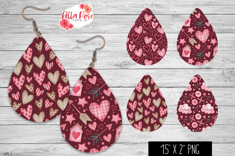 Country Valentines Day | 4 Sets of Teardrop Earrings