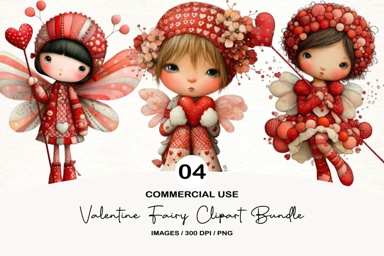 Valentine Fairy Clipart PNG