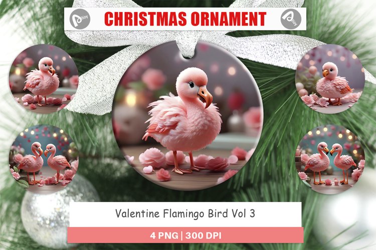 Christmas Ornaments Valentine Flamingo Bird