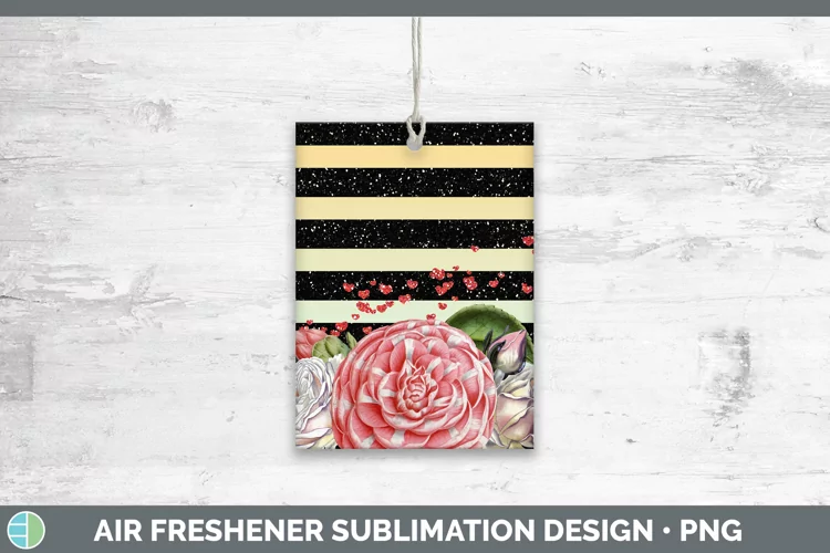 Valentine Floral Air Freshener Sublimation Car Freshener Des