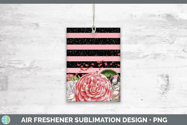 Valentine Floral Air Freshener Sublimation Car Freshener Des